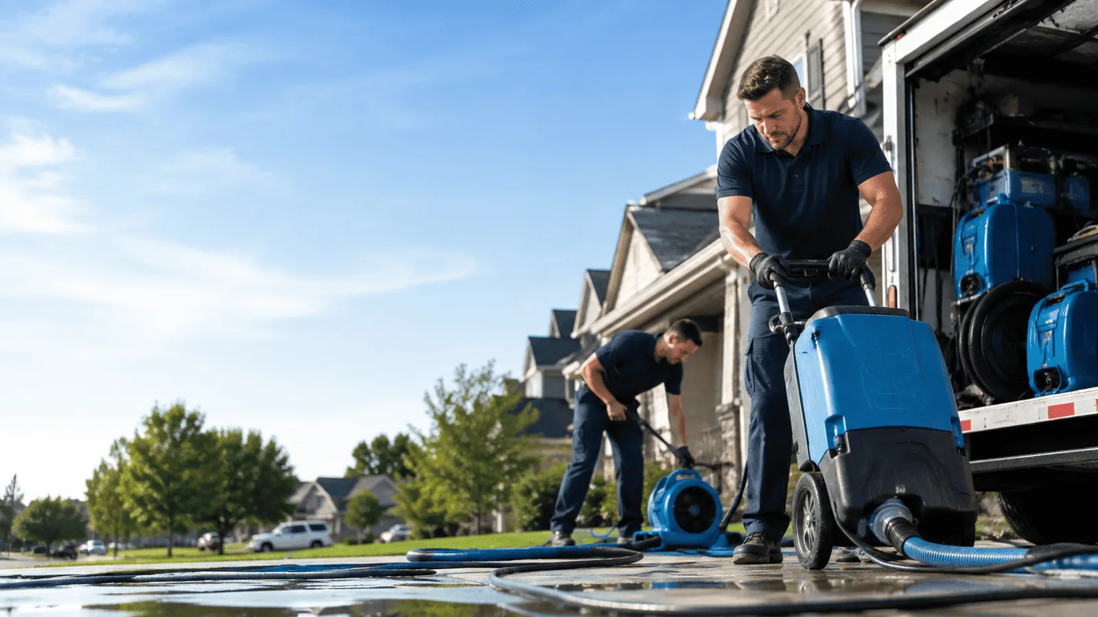 Dehumidification being performed in Wadesville, IN